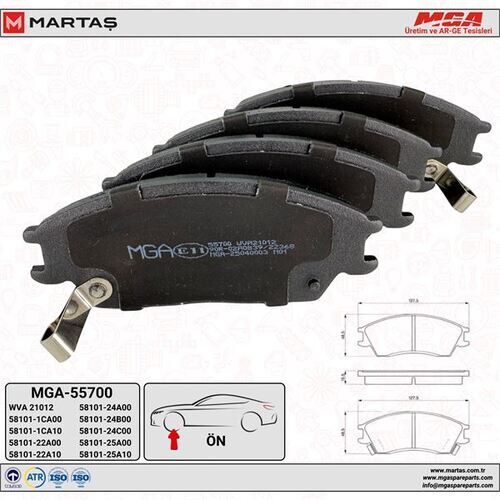 FREN BALATASI ON EXCEL ACCENT MILENIYUM ADMIRE 95>06 GETZ 00>