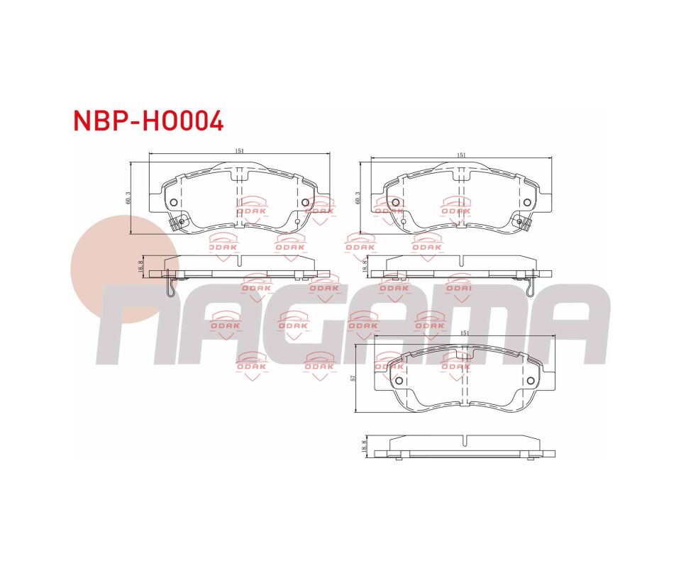 Honda Fren Balatası Ön Crv 07=> Crv 12=> 45022-SWW-G00