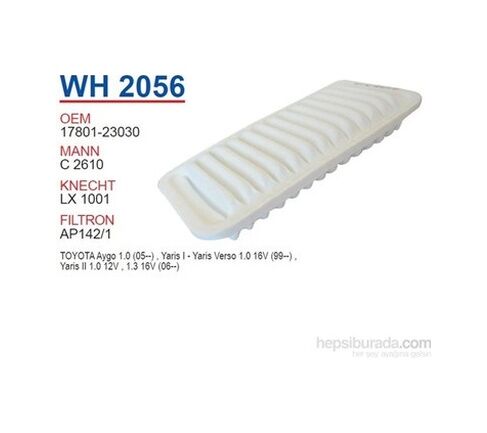 Toyota Uyumlu Yaris Hava Filtresi 19992006 17801-23030