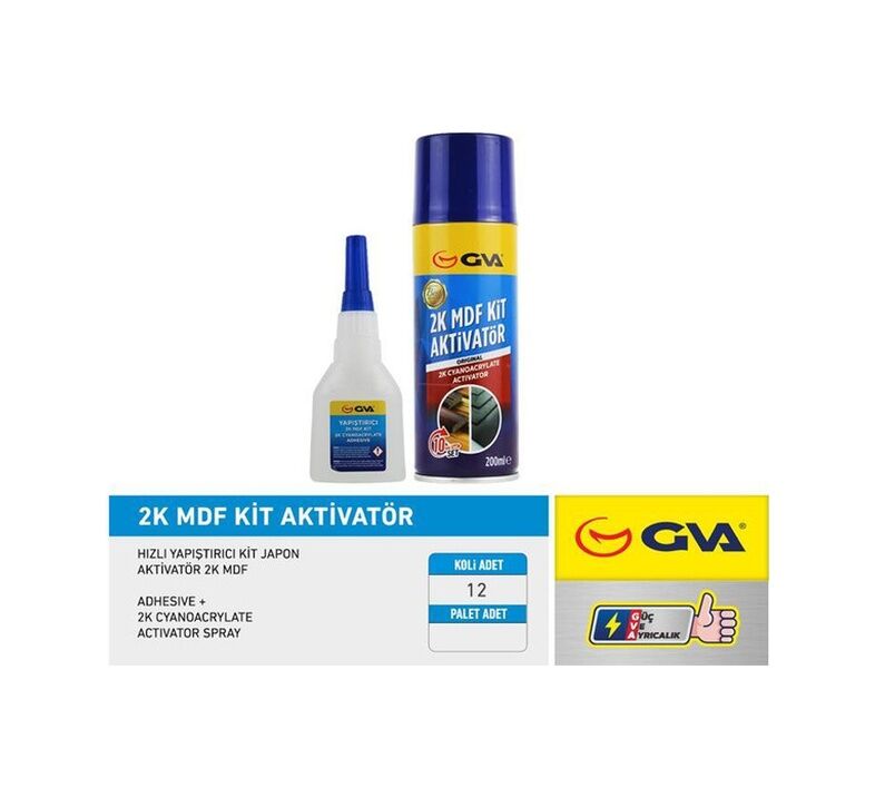 HIZLI YAPISTIRICI KIT JAPON AKTIVATOR 2K MDF 200 ML GVA 9915400 - OEM