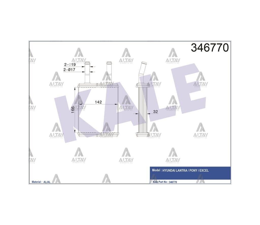 RADYATÖR KALORİFER EXCEL90-94 BRAZING KLE-346770