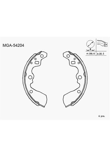 Mga 54204 Kampana Balata Suzuki Swift 90-96 Sf309 5320060820
