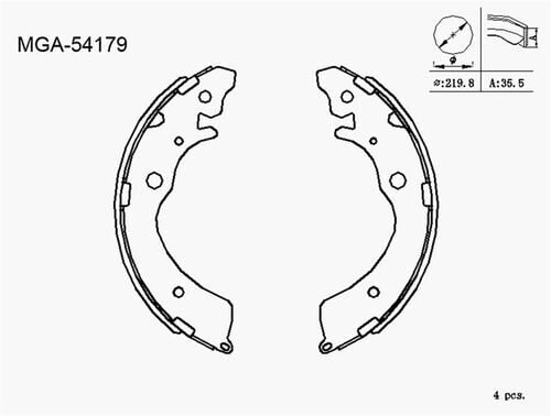 FREN BALATASI ARKA PABUC HONDA ACCORD 85-93 CIVIC VII 00-05 CR-V 95-06 FR-V 04 > HR-V 99> JIMNY 98-01 CARRY  GA413 98-