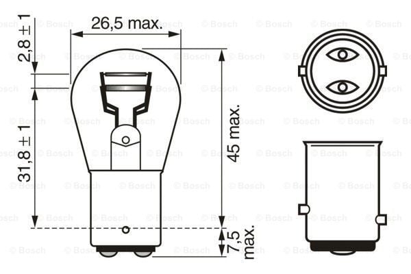 Ampul - Pure Light - 12 V - P21/5w - 21/5 W - Bay15d P21/5w (10