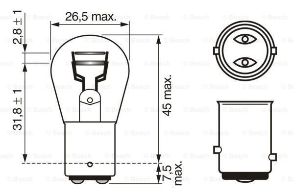 Ampul - Pure Light - 12 V - P21/5w - 21/5 W - Bay15d P21/5w (10