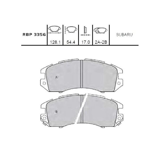 Impreza 92-00 Ön Fren Balatası Rbp-3356
