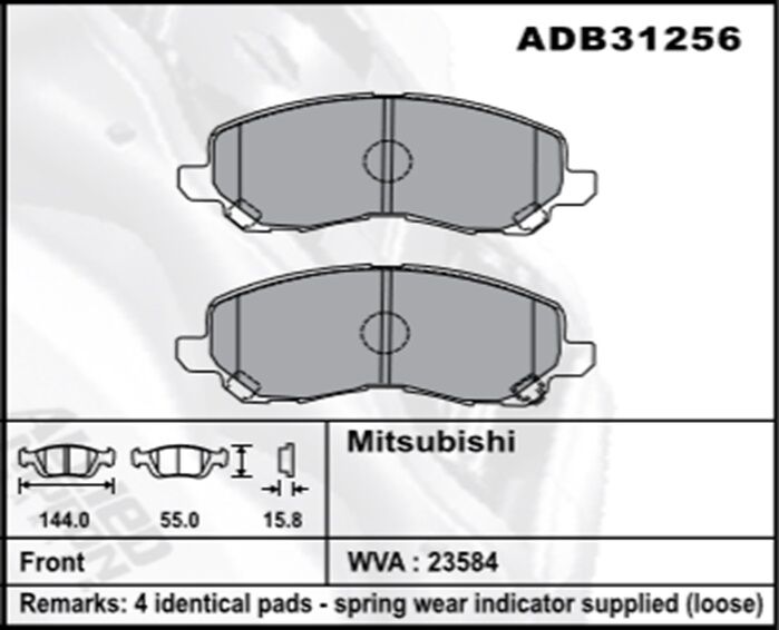ON FREN BALATASI MITSUBISHI LANCER 03-11 AS11-13 GALANT 96> OUTLANDER 03> 4008 12> C4 12> COMPASS 06> PATRIOT 07> SEBRING 07-10 AVENGER 07> CALIBER 06>