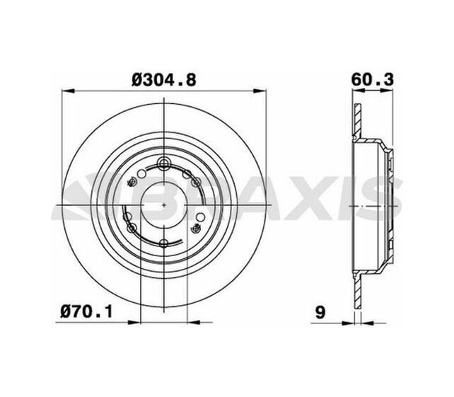FREN DISKI ARKA HONDA ACCORD IX 2014-> ACCORD VIII 2008->