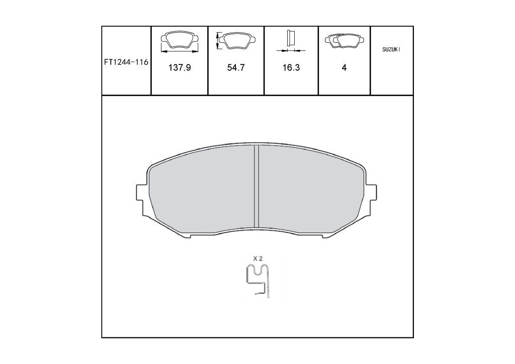 Suzuki Vitara 06- Ön Balata (D904455200-65J11)