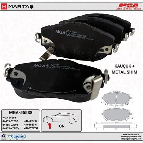 TOYOTA AURIS COROLLA 13>15 COROLLA 17>19 ON FREN BALATASI