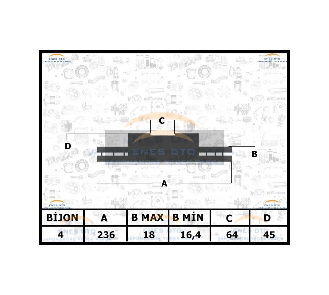 Mitsubishi Carısma 95/Colt 92/Lancer 92/Persona On Fren Dıskı