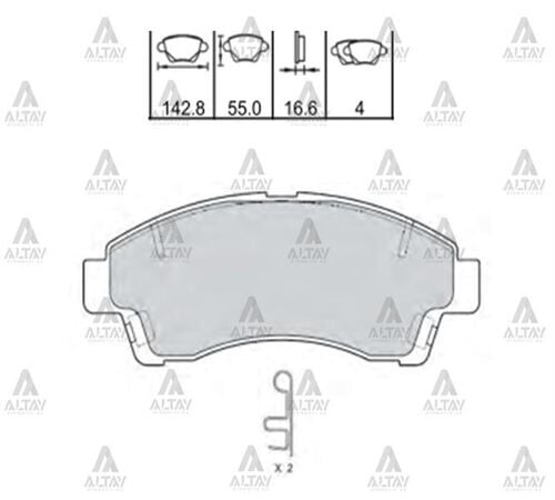 FREN BALATA B-2500 96>00 4X2 ON