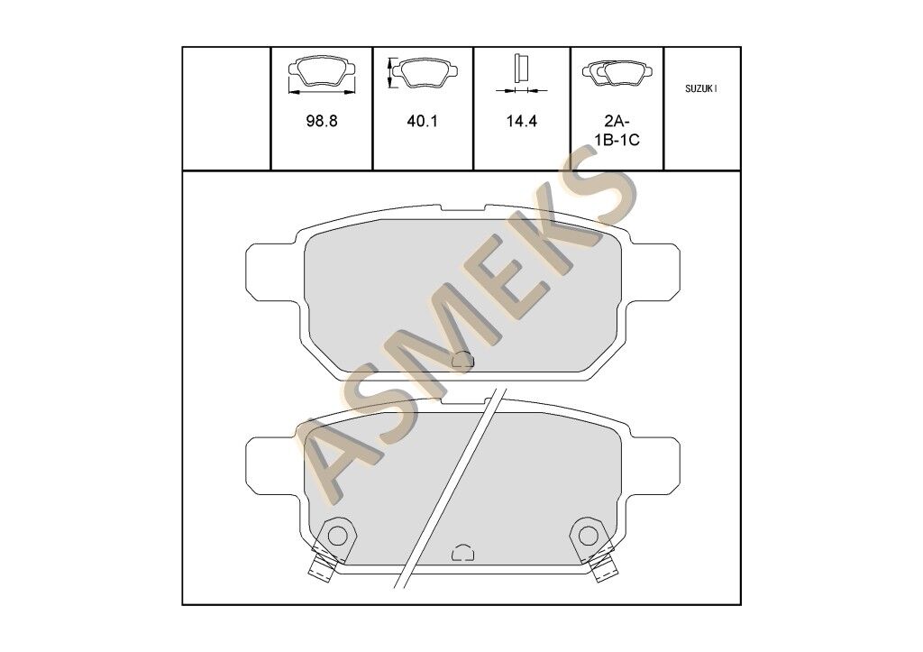 ARKA FREN BALATA VİTARA 15- / VİTARA 18- / SWİFT 1.2 10-18 / BALENO 16- / SX4 CROSS 16- ASMEKS