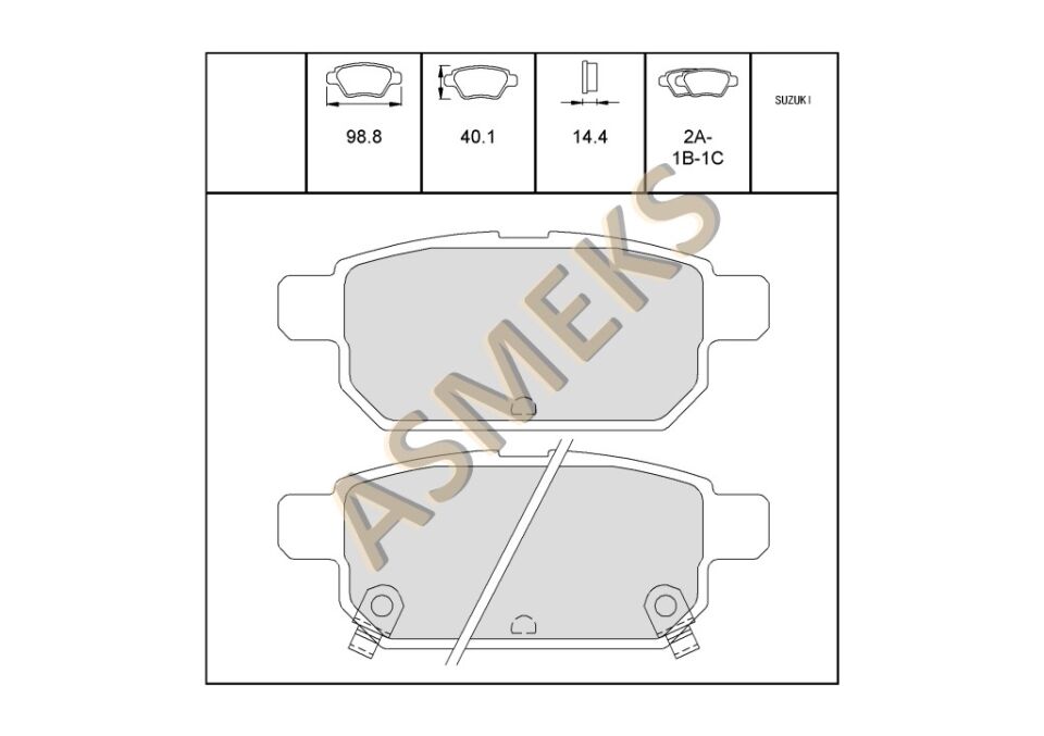 ARKA FREN BALATA VİTARA 15- / VİTARA 18- / SWİFT 1.2 10-18 / BALENO 16- / SX4 CROSS 16- ASMEKS