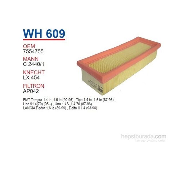 Fiat Uno 1987 1996 Hava Filtresi 7554755