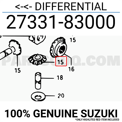 Dişli çark köprüsü arka vitara jimny grand vitara samurai 27331-83020