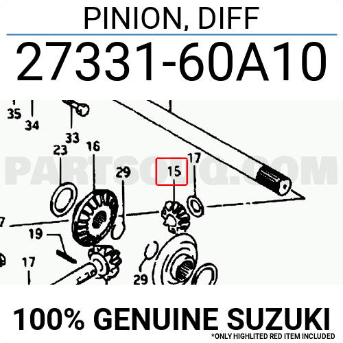 Dişli çark köprüsü arka vitara jimny grand vitara samurai 27331-83020